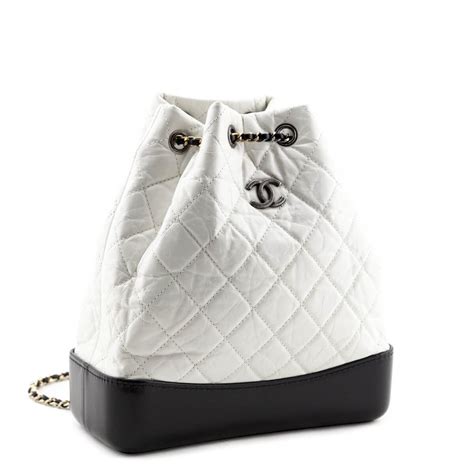 white chanel backpack|chanel gabrielle backpack price 2020.